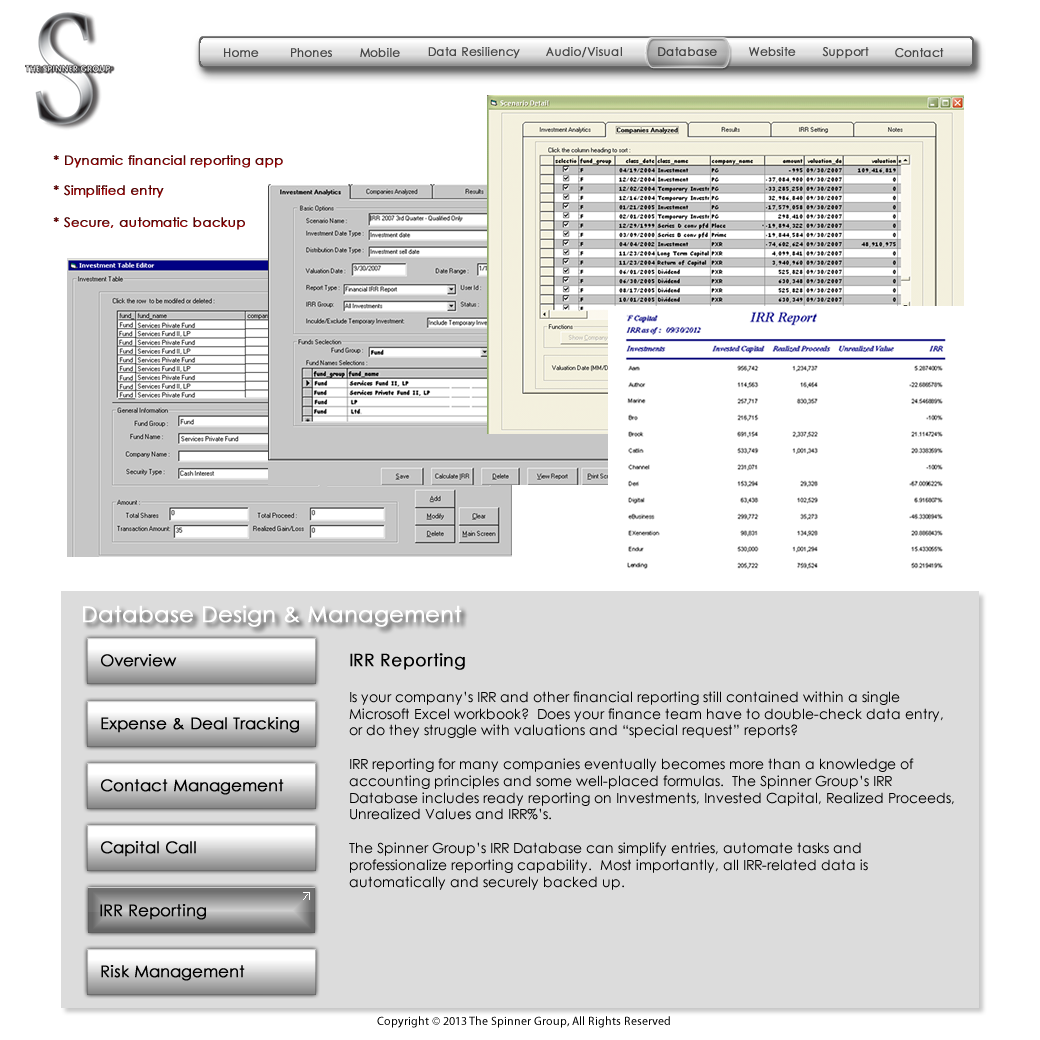 Database IRR Reporting